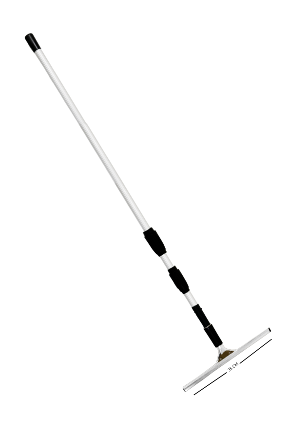 LIMPIADOR DE LUNAS DE 35 CM C/BASE DE METAL CON EXTENSIÓN TELESCÓPICA