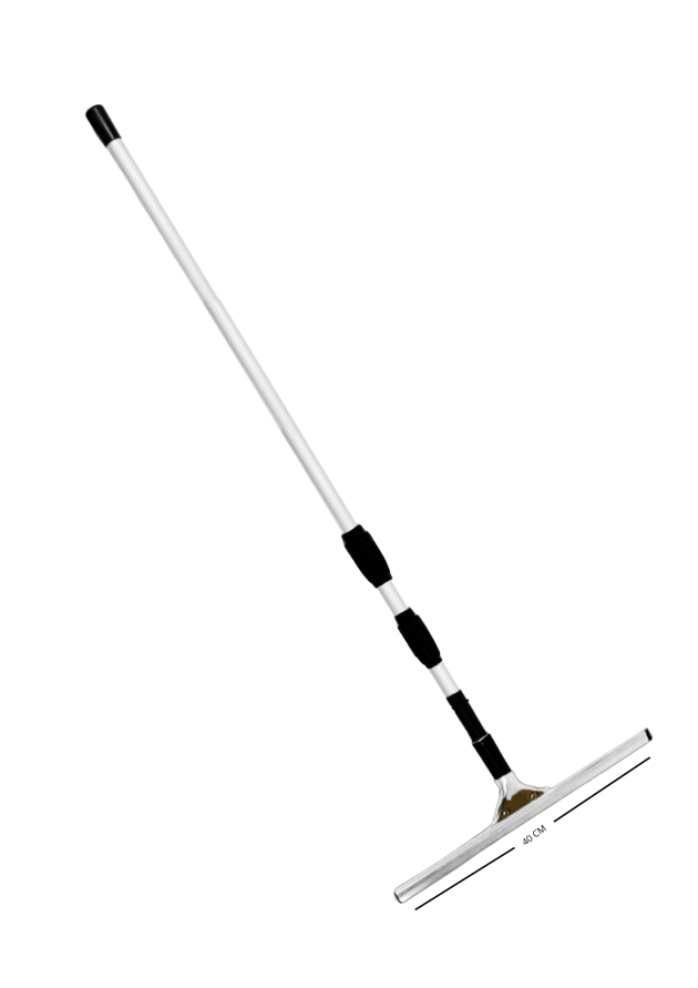 LIMPIADOR DE LUNAS DE 40 CM C/BASE DE METAL CON EXTENSIÓN TELESCÓPICA