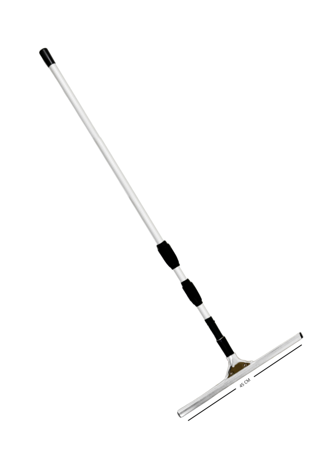 LIMPIADOR DE LUNAS DE 45 CM C/BASE DE METAL CON EXTENSIÓN TELESCÓPICA
