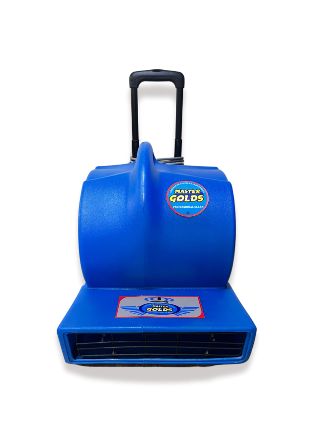 SECADORA INDUSTRIAL DE PISOS Y ALFOMBRAS DE 1000W (MANIJA Y RUEDA DE TRANSPORTE)