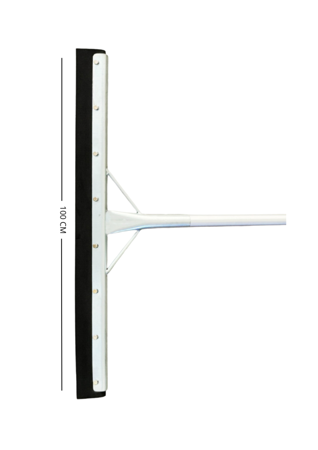 JALADOR DE AGUA DOBLE GOMA C/MANGO DE ALUMINIO Y BASE ACERO ZINCADO DE 100 CM - Imagen 2