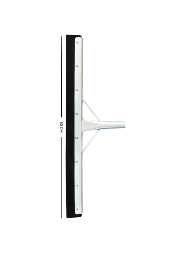 JALADOR DE AGUA DOBLE GOMA C/MANGO DE ALUMINIO Y BASE ACERO ZINCADO DE 60 CM - Imagen 2