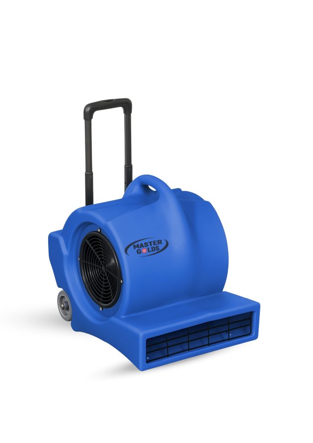 SECADORA INDUSTRIAL DE PISOS Y ALFOMBRAS DE 1100W (MANIJA Y RUEDA DE TRANSPORTE)